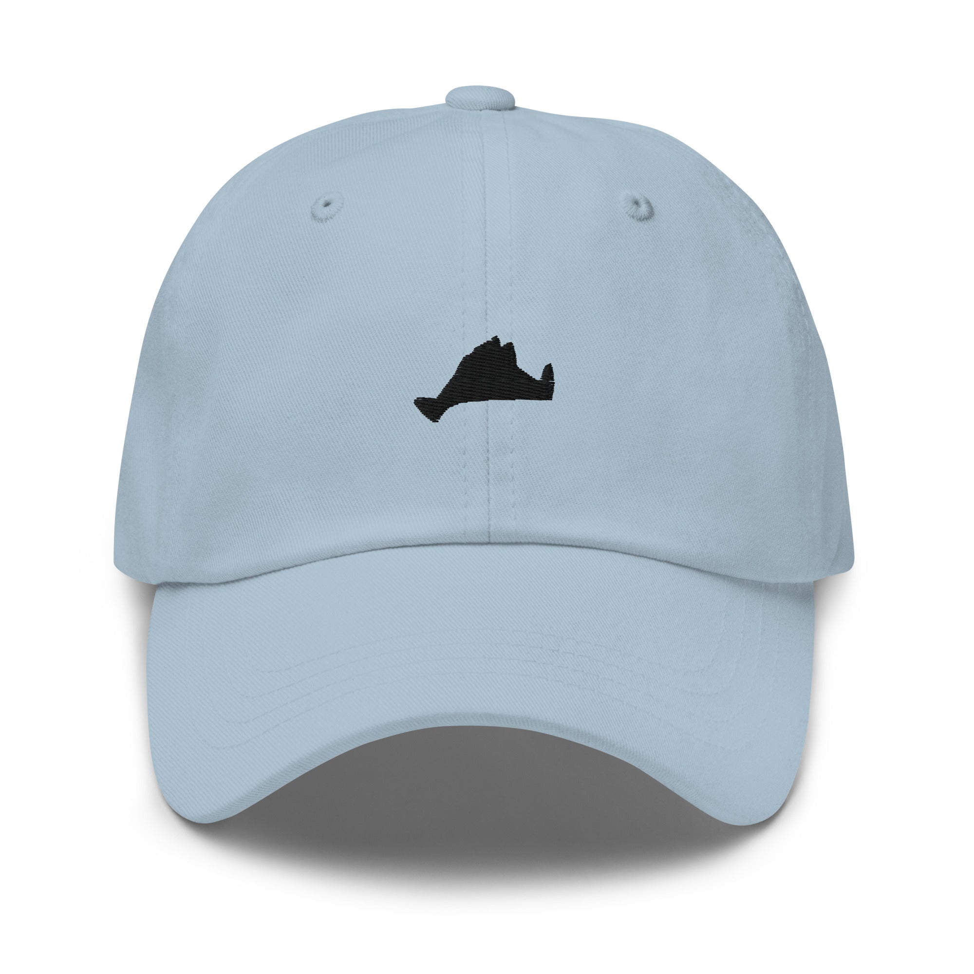 Dad Hat, Black Embroidered Island