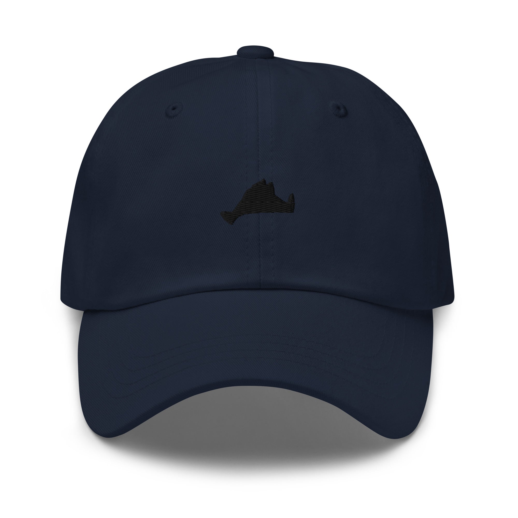 Dad Hat, Black Embroidered Island