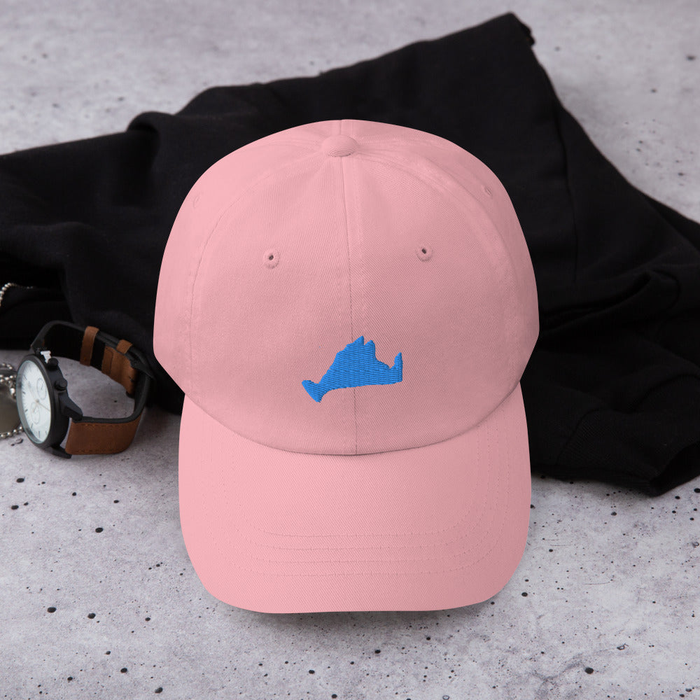 Blue Embroidered Dad hat