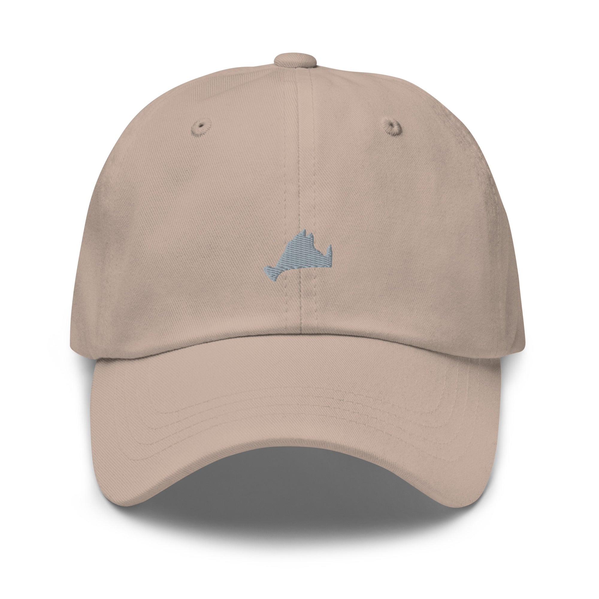 Silver Grey Embroidered Dad hat
