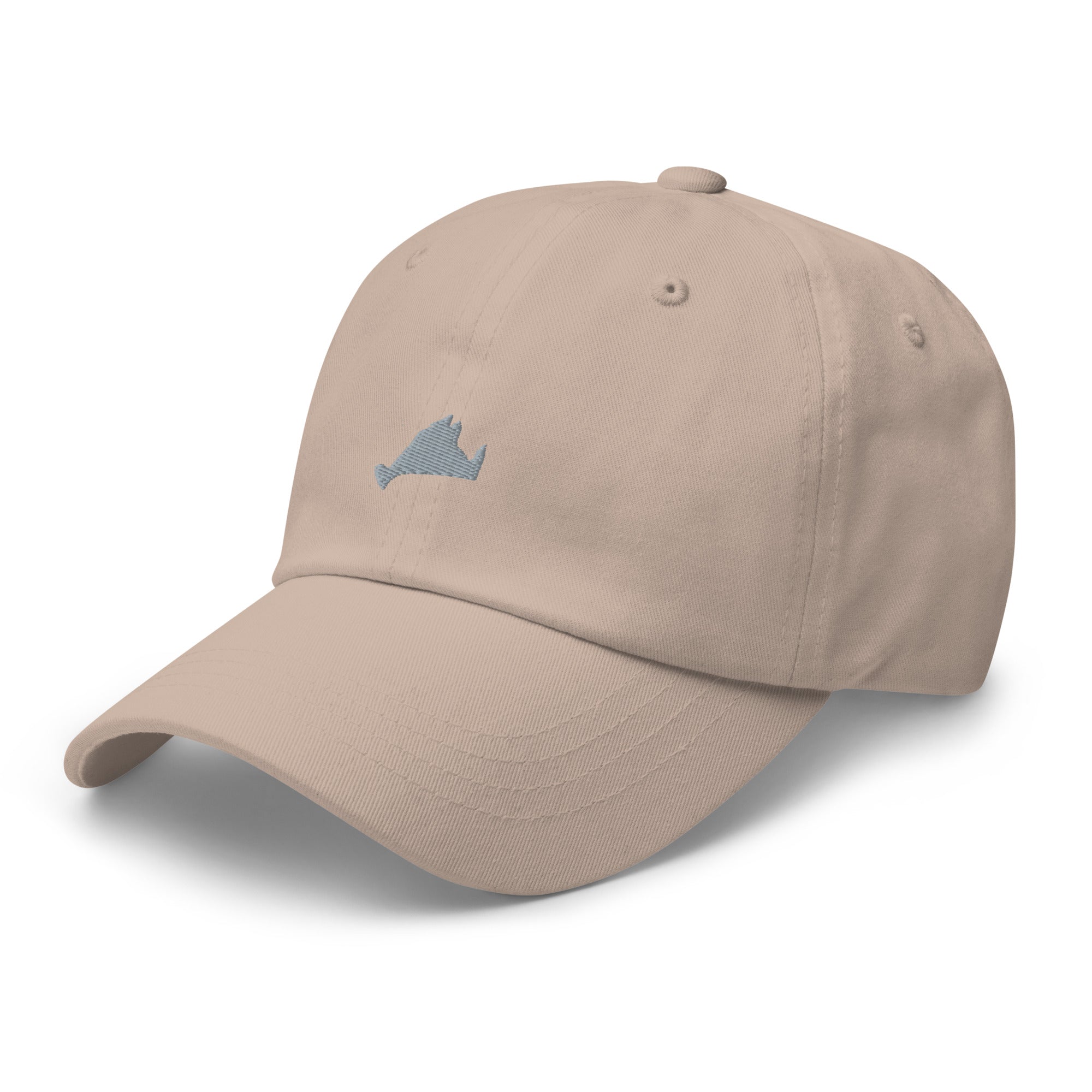 Silver Grey Embroidered Dad hat