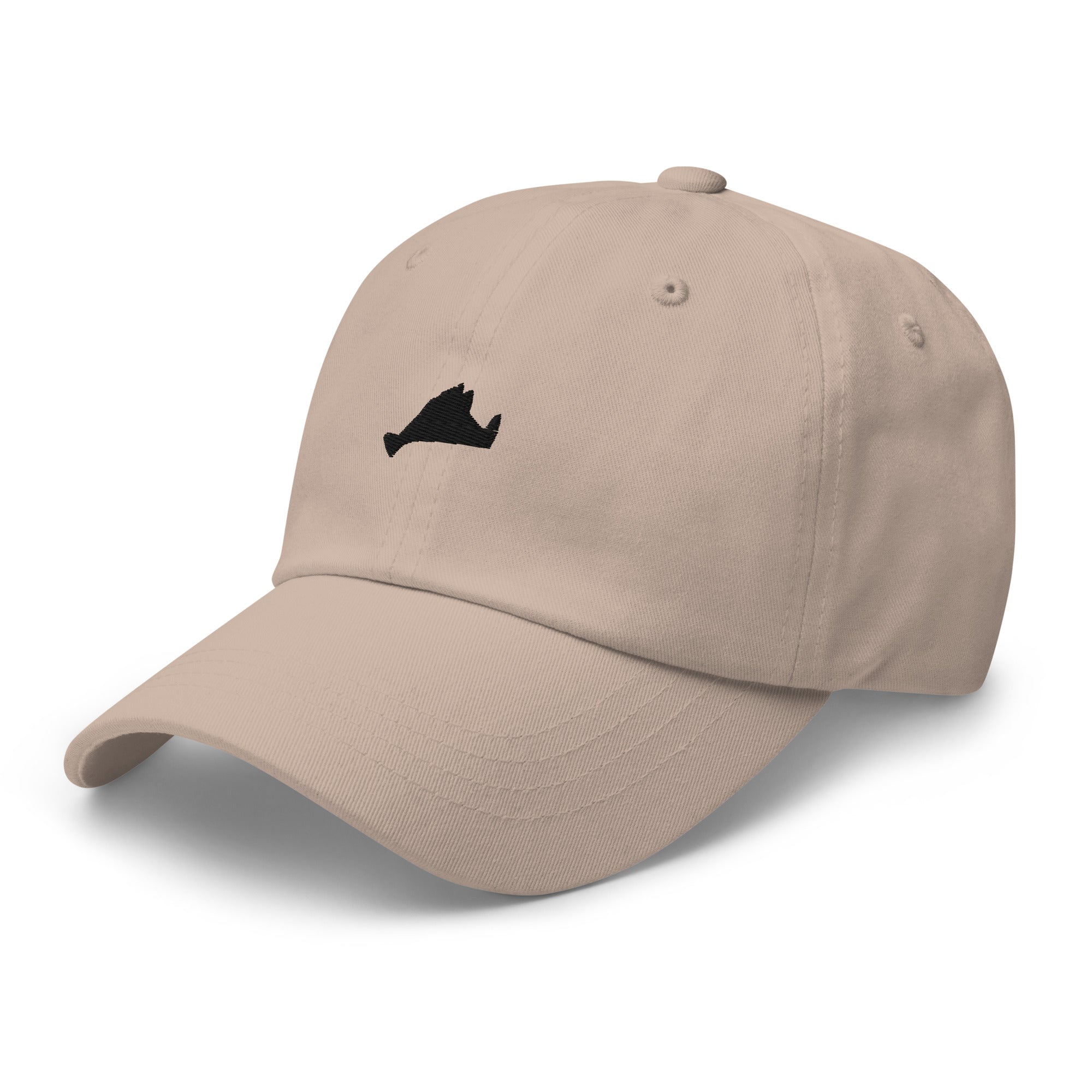 Dad Hat, Black Embroidered Island