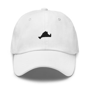 Dad Hat, Black Embroidered Island