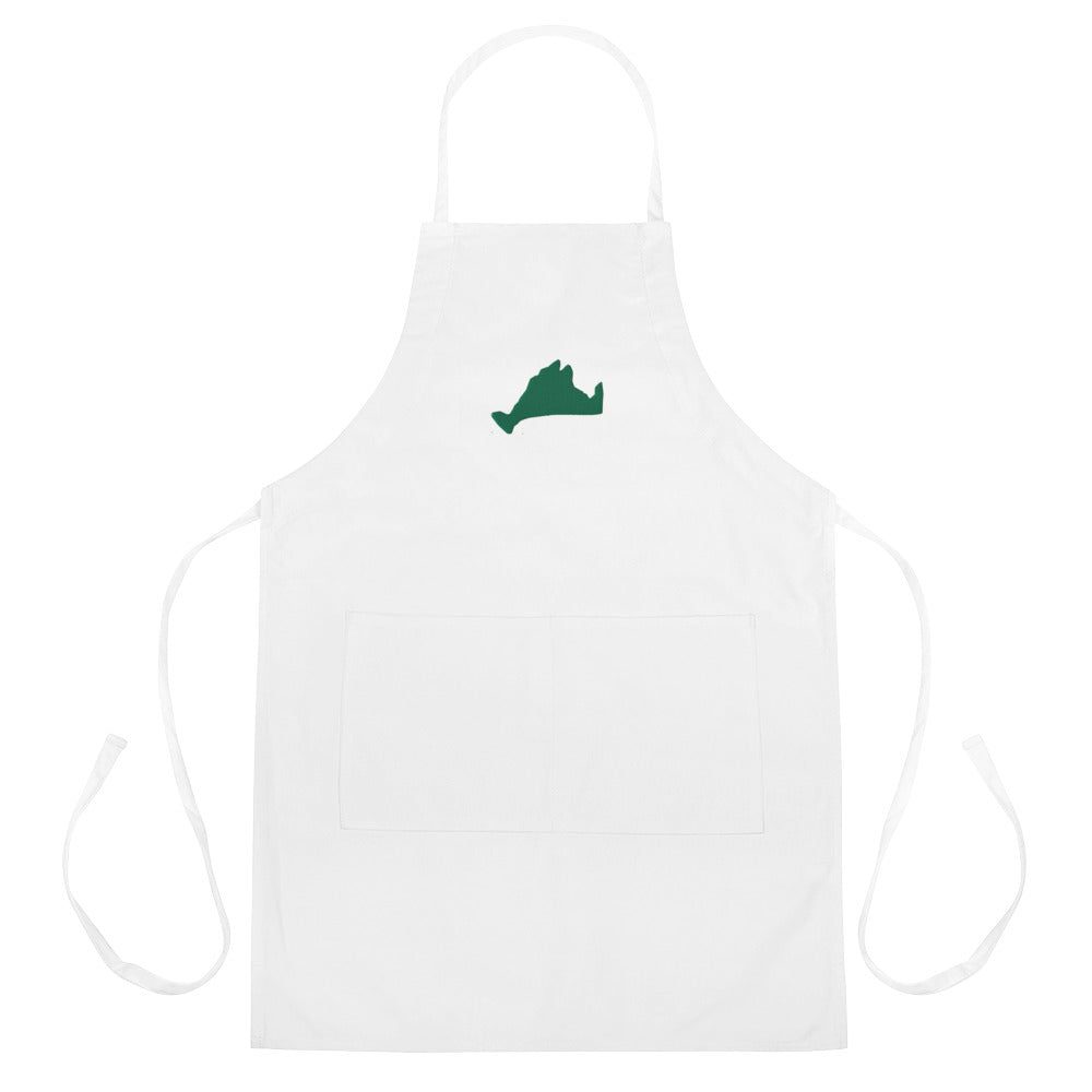 Green Embroidered Apron