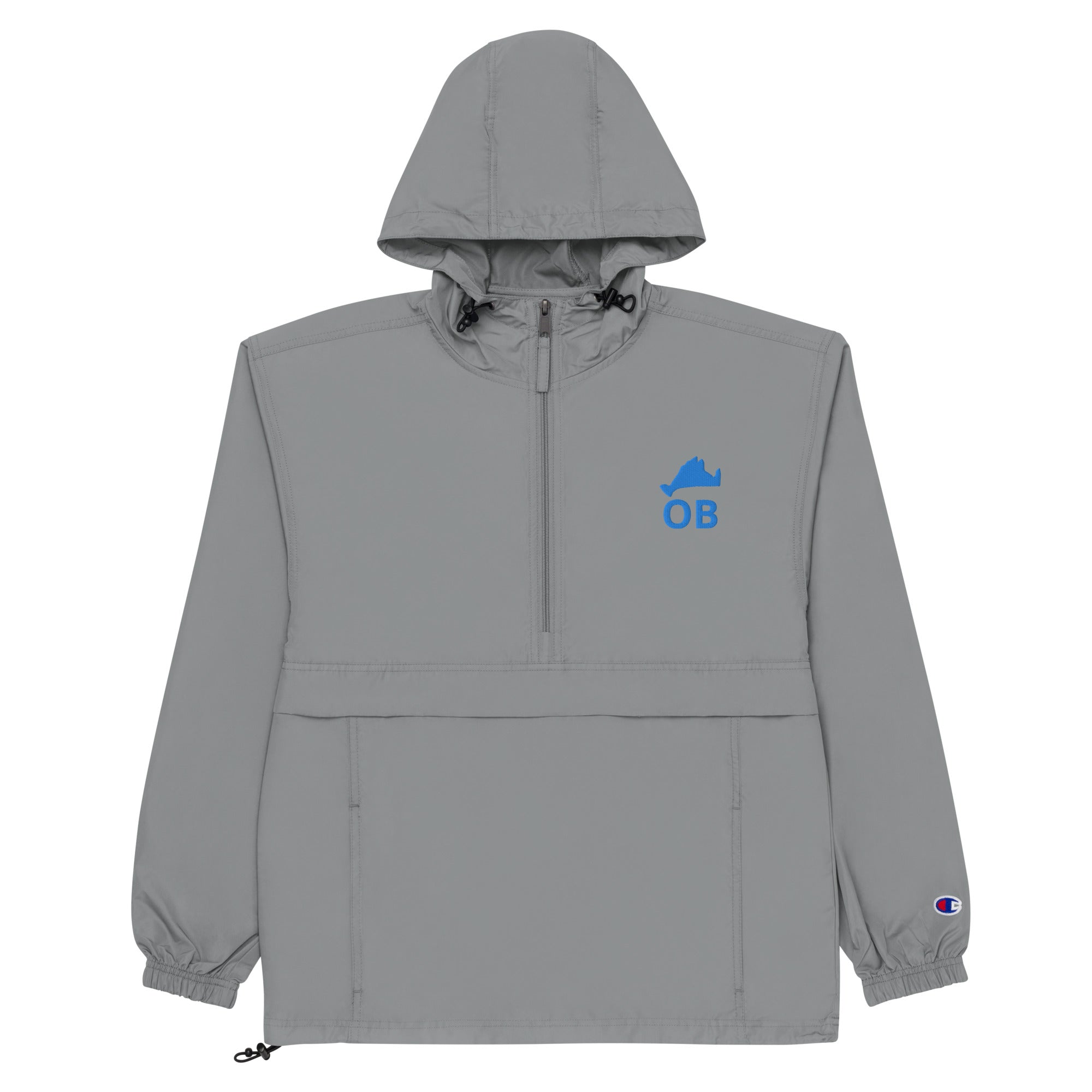 Aqua/Teal OB/Island Embroidered Champion Packable Jacket