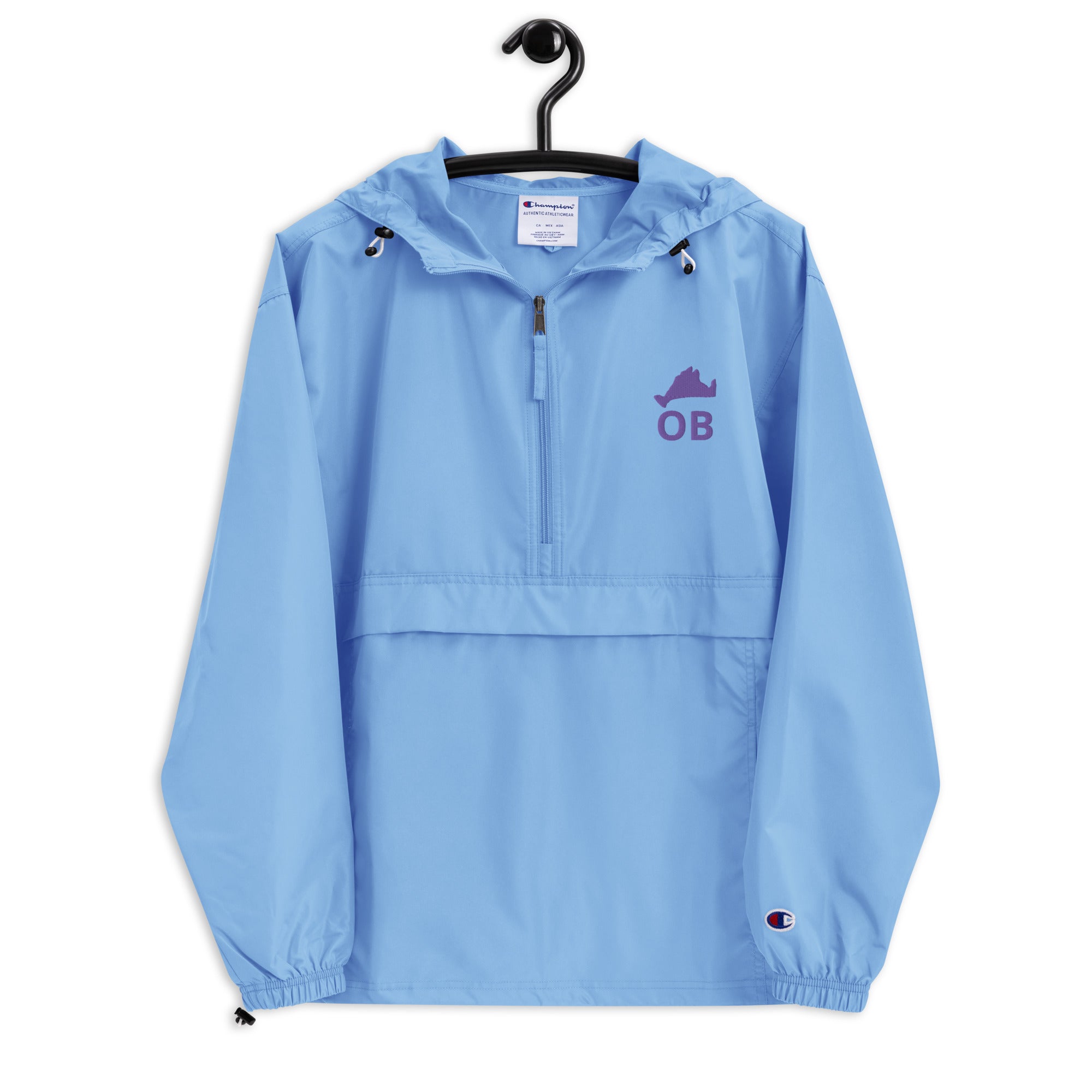 Purple OB, Embroidered Champion Packable Jacket