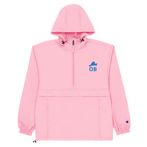Aqua/Teal OB/Island Embroidered Champion Packable Jacket
