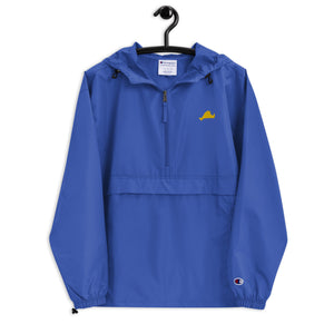 Embroidered Yellow & Blue Champion Packable Jacket