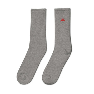 Embroidered Red Island Socks