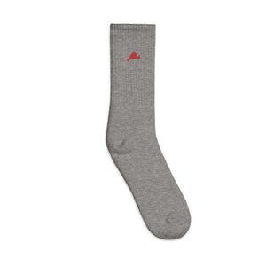 Embroidered Red Island Socks