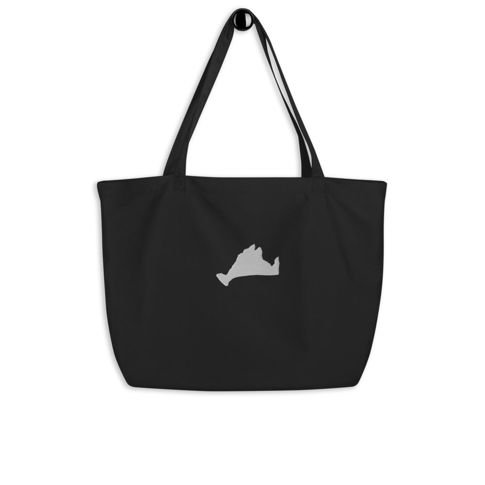 Embroidered Large Organic Tote Bag