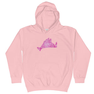 Kids Hoodie Sweatshirt-Pink Pixels