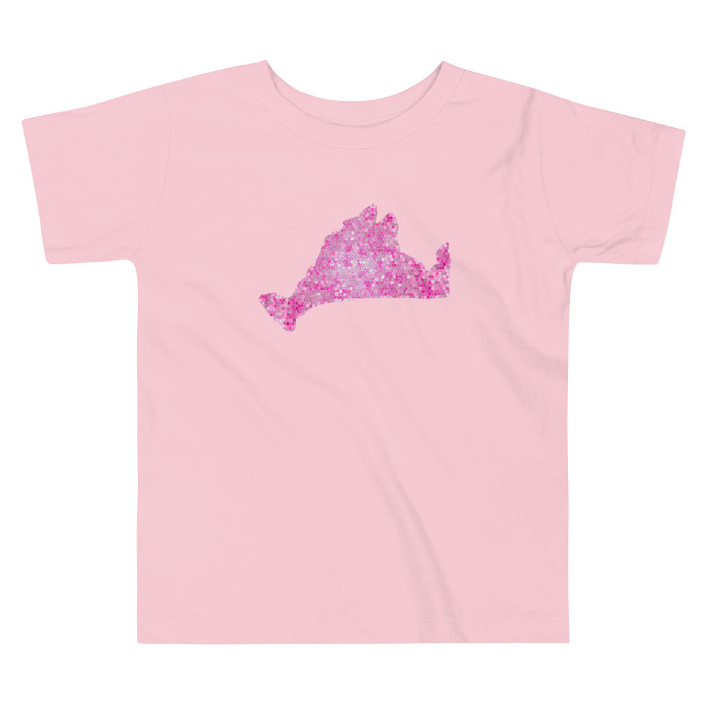 Toddler Short Sleeve Tee Shirt-Pink Pixels