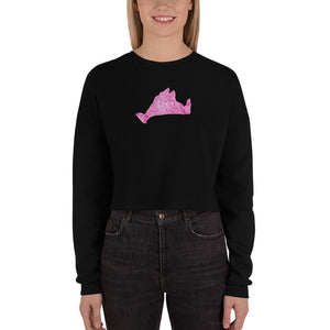 Cropped Sweatshirt-Pink Pixels