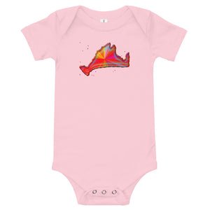 Short Sleeve Onsie-Rainbow Sunburst