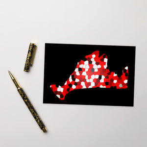 MV Tee Shirts Postcard-Red Pixels