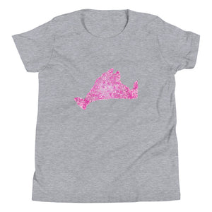 Kids Short Sleeve Tee Shirt-Pink Pixels