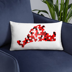 Limited Edition Pillow-Red Pixels