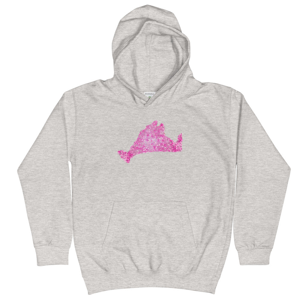 Kids Hoodie Sweatshirt-Pink Pixels