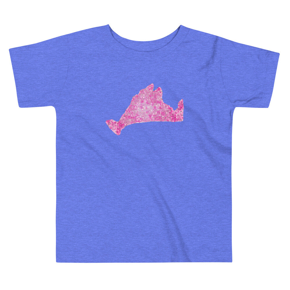 Toddler Short Sleeve Tee Shirt-Pink Pixels