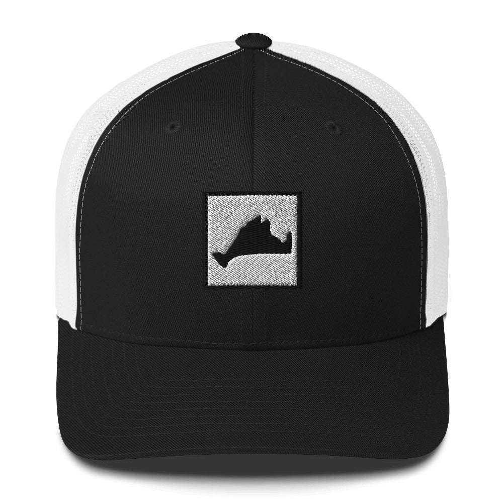 Embroidered Island Patch Trucker Cap