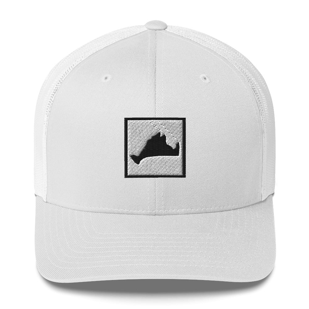 Puff Embroidered Island Patch Trucker Cap