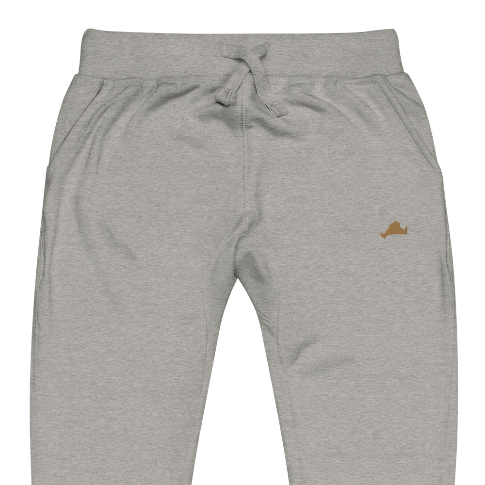 Gold Embroidered Unisex Fleece Joggers