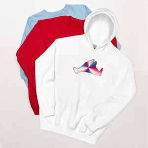 Hoodie Sweatshirt-Red, White & Blue