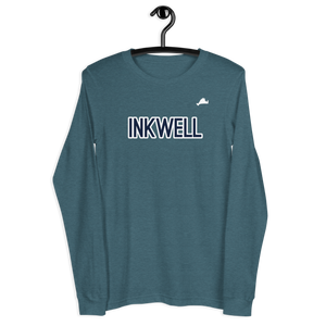 INKWELL Navy and White Unisex Long Sleeve Tee