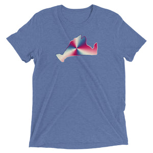 Short sleeve fitted Tee Shirt-Red, White & Blue