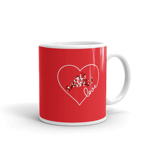 Red-Love Red Pixels Mug