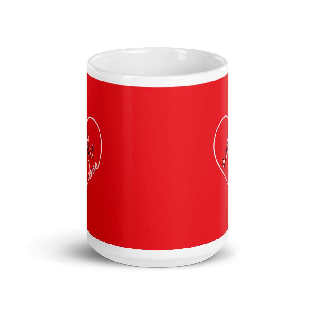 Red-Love Red Pixels Mug