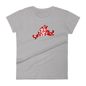 Red Pixel Women's Short Sleeve Tee Shirt