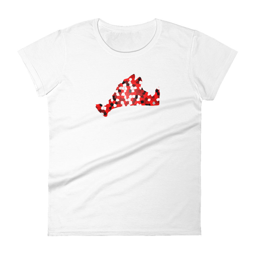 Red Pixel Women's Short Sleeve Tee Shirt