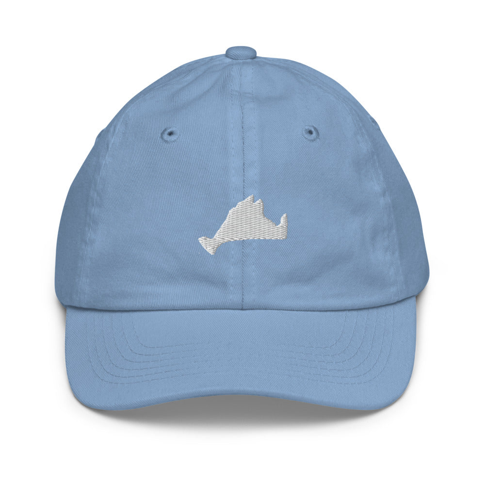 Kids/Youth Baseball Cap White Island